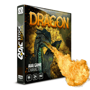 Epic Stock Media AAA Game Character Dragon