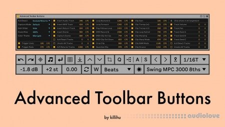 killihu Advanced Toolbar Buttons Plugin for Ableton Live Ableton Live Max for Live