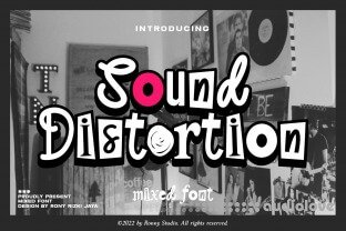 Ronny Studio Sound Distortion Mixed Font