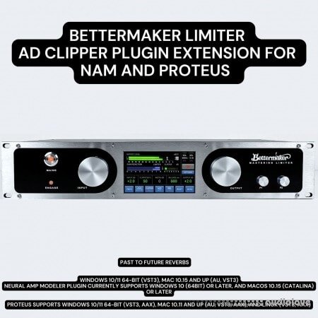 PastToFutureReverbs Bettermaker Limiter AD Clipper Plugin Extension Synth Presets