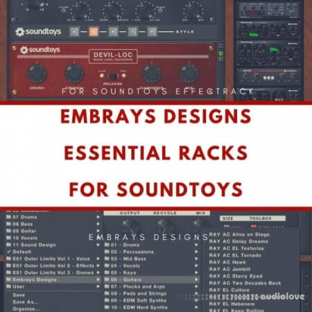Embrays Designs Essential Racks Synth Presets