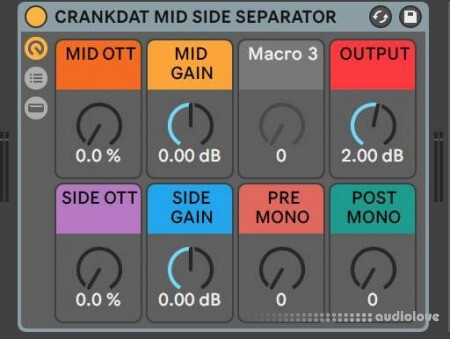 CRANKDAT Mid Side Separator Ableton Rack Synth Presets