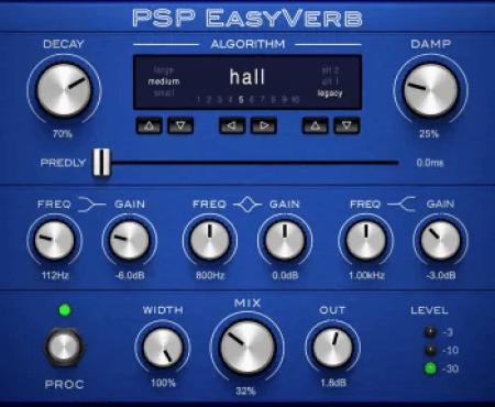 PSPaudioware PSP EasyVerb v2.0.0 WiN