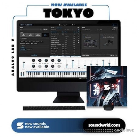 Soundwrld Tokyo (Analog Lab V Bank + One Shot Kit) Synth Presets WAV MiDi