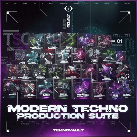 Teknovault Modern Techno Production Suite WAV MiDi Synth Presets DAW Templates