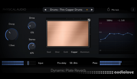 Physical Audio Dynamic Plate Reverb v3.1.9 MacOSX
