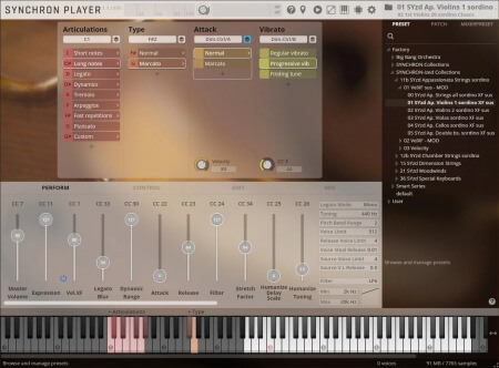 Vienna Symphonic Library Studio Appassionata Strings (Sordino) for Synchron Player
