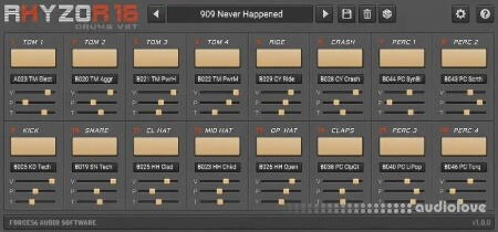 Force56 Audio Software Rhyzor16 Drums RETAiL